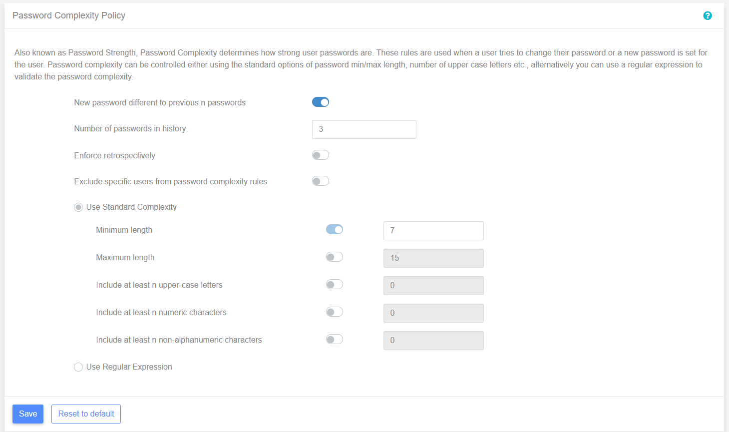 Password Complexity Policy