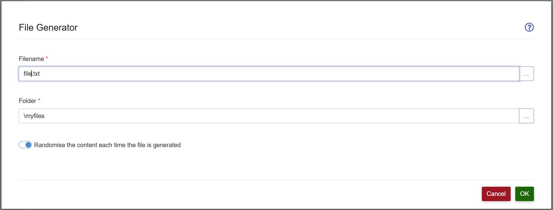 File joiner configuration